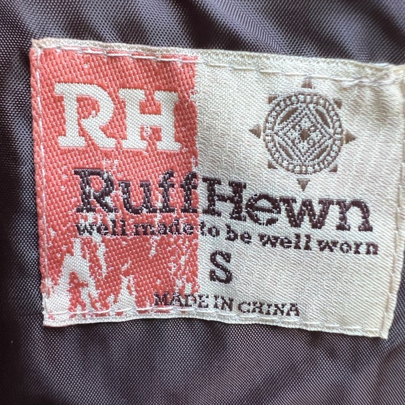 Ruff Hewn Faux Fur Full Zip with toggle buttons Puffer Vest sz Small - Picture 6 of 9